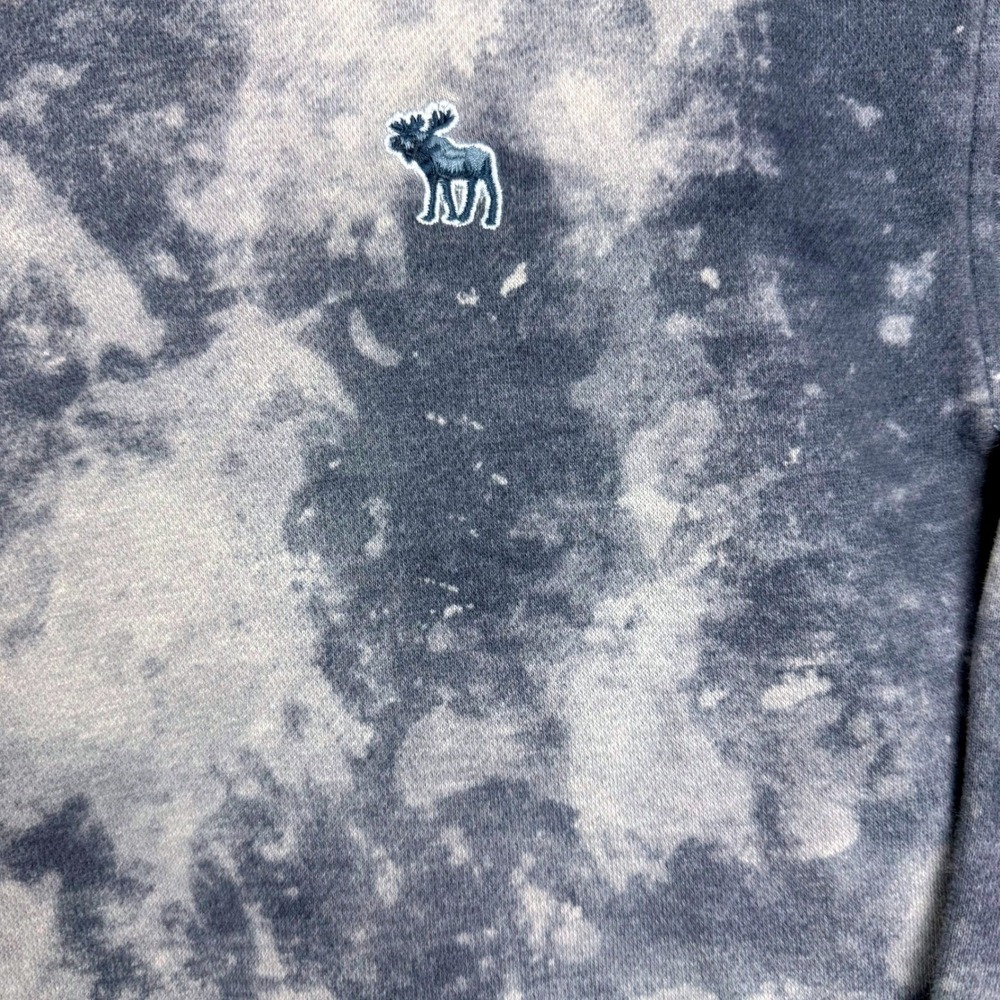 Abercrombie Kids Hoodie Kids 9/10 Blue Good Tie Dye Acid Wash Fleece Pullover - Picture 3 of 9